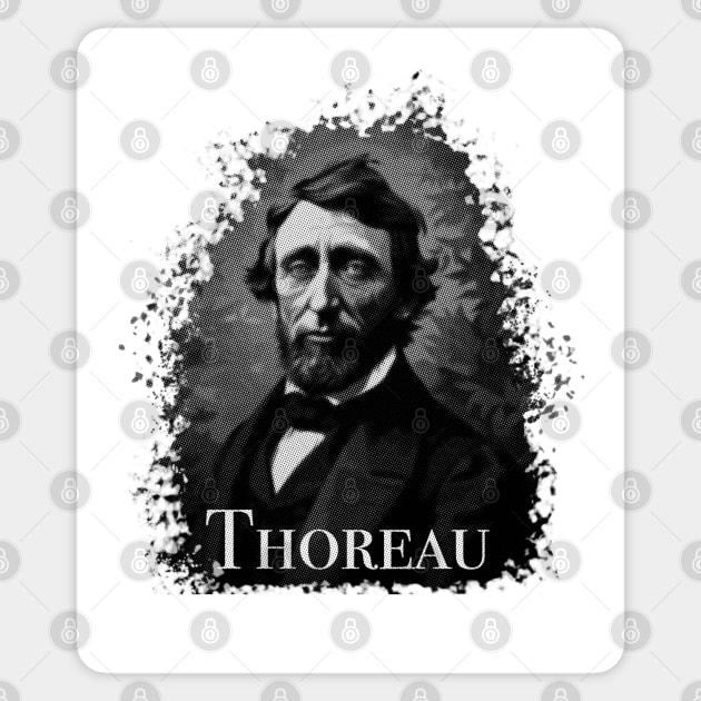 Thoreau (Monochrome light) Sticker by WickedAngel